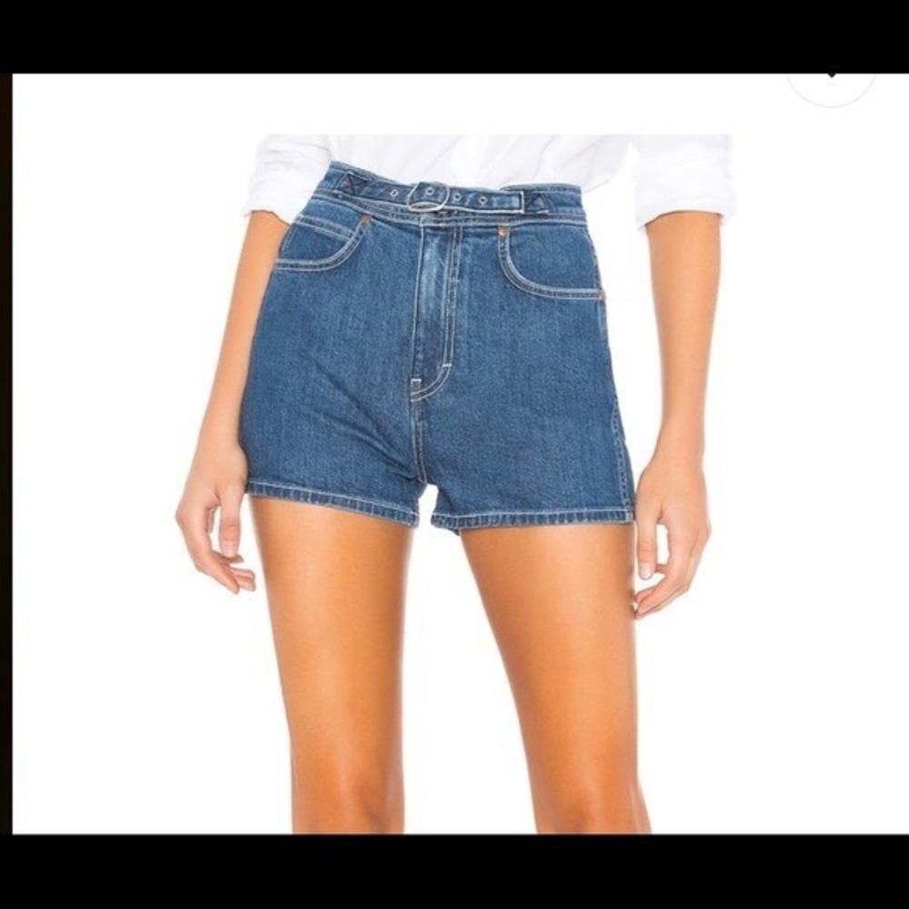 Rag & Bone Derby‎ Denim High Rise Jean Shorts Womens 26 Medium Wash